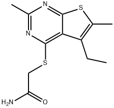 Acetamide, 2-[(5-ethyl-2,6-dimethylthieno[2,3-d]pyrimidin-4-yl)thio]- (9CI) 구조식 이미지