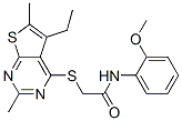 Acetamide, 2-[(5-ethyl-2,6-dimethylthieno[2,3-d]pyrimidin-4-yl)thio]-N-(2-methoxyphenyl)- (9CI) 구조식 이미지