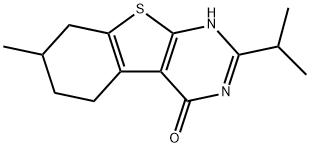 [1]Benzothieno[2,3-d]pyrimidin-4(1H)-one, 5,6,7,8-tetrahydro-7-methyl-2-(1-methylethyl)- (9CI) 구조식 이미지