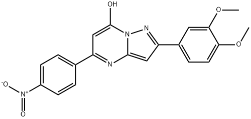Pyrazolo[1,5-a]pyrimidin-7-ol, 2-(3,4-dimethoxyphenyl)-5-(4-nitrophenyl)- (9CI) 구조식 이미지