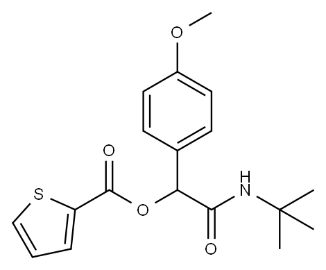 2-Thiophenecarboxylicacid,2-[(1,1-dimethylethyl)amino]-1-(4-methoxyphenyl)-2-oxoethylester(9CI) 구조식 이미지