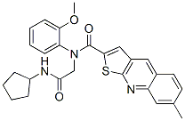 Thieno[2,3-b]quinoline-2-carboxamide, N-[2-(cyclopentylamino)-2-oxoethyl]-N-(2-methoxyphenyl)-7-methyl- (9CI) 구조식 이미지
