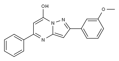 Pyrazolo[1,5-a]pyrimidin-7-ol, 2-(3-methoxyphenyl)-5-phenyl- (9CI) 구조식 이미지
