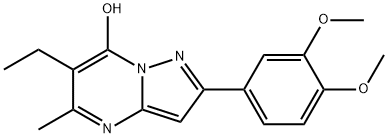 Pyrazolo[1,5-a]pyrimidin-7-ol, 2-(3,4-dimethoxyphenyl)-6-ethyl-5-methyl- (9CI) 구조식 이미지