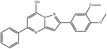 Pyrazolo[1,5-a]pyrimidin-7-ol, 2-(3,4-dimethoxyphenyl)-5-phenyl- (9CI) 구조식 이미지