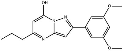 Pyrazolo[1,5-a]pyrimidin-7-ol, 2-(3,5-dimethoxyphenyl)-5-propyl- (9CI) 구조식 이미지