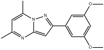 Pyrazolo[1,5-a]pyrimidine, 2-(3,5-dimethoxyphenyl)-5,7-dimethyl- (9CI) Structure