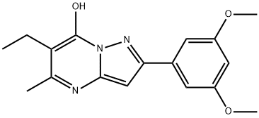 Pyrazolo[1,5-a]pyrimidin-7-ol, 2-(3,5-dimethoxyphenyl)-6-ethyl-5-methyl- (9CI) 구조식 이미지