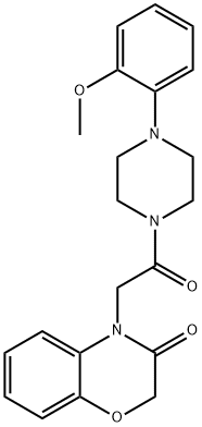Piperazine, 1-[(2,3-dihydro-3-oxo-4H-1,4-benzoxazin-4-yl)acetyl]-4-(2-methoxyphenyl)- (9CI) 구조식 이미지