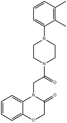 Piperazine, 1-[(2,3-dihydro-3-oxo-4H-1,4-benzoxazin-4-yl)acetyl]-4-(2,3-dimethylphenyl)- (9CI) Structure