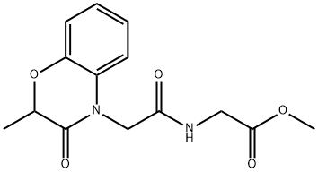 Glycine, N-[(2,3-dihydro-2-methyl-3-oxo-4H-1,4-benzoxazin-4-yl)acetyl]-, methyl ester (9CI) 구조식 이미지