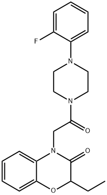 Piperazine, 1-[(2-ethyl-2,3-dihydro-3-oxo-4H-1,4-benzoxazin-4-yl)acetyl]-4-(2-fluorophenyl)- (9CI) Structure