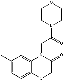 Morpholine, 4-[(2,3-dihydro-6-methyl-3-oxo-4H-1,4-benzoxazin-4-yl)acetyl]- (9CI) 구조식 이미지