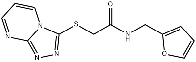 Acetamide, N-(2-furanylmethyl)-2-(1,2,4-triazolo[4,3-a]pyrimidin-3-ylthio)- (9CI) 구조식 이미지