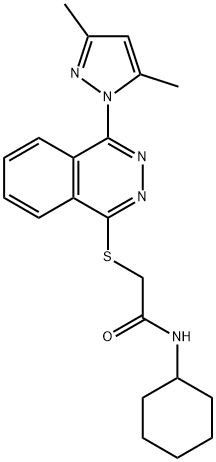 Acetamide, N-cyclohexyl-2-[[4-(3,5-dimethyl-1H-pyrazol-1-yl)-1-phthalazinyl]thio]- (9CI) Structure