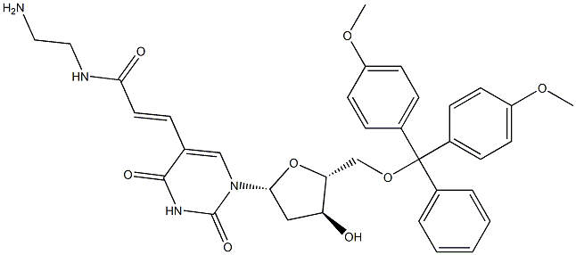 5-[N-(2-AMINOETHYL)-3-(E)-ACRYLAMIDO]-5'-O-(DIMETHOXYTRITYL)-2'-DEOXYURIDINE 구조식 이미지
