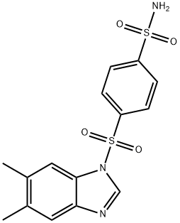 Benzenesulfonamide, 4-[(5,6-dimethyl-1H-benzimidazol-1-yl)sulfonyl]- (9CI) Structure