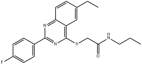 Acetamide, 2-[[6-ethyl-2-(4-fluorophenyl)-4-quinazolinyl]thio]-N-propyl- (9CI) Structure