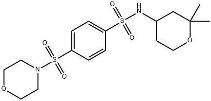 Benzenesulfonamide, 4-(4-morpholinylsulfonyl)-N-(tetrahydro-2,2-dimethyl-2H-pyran-4-yl)- (9CI) Structure