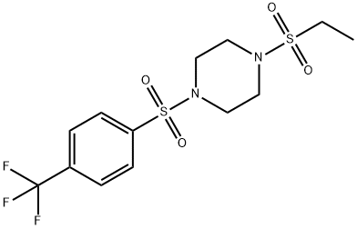 Piperazine, 1-(ethylsulfonyl)-4-[[4-(trifluoromethyl)phenyl]sulfonyl]- (9CI) 구조식 이미지