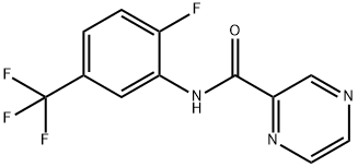 Pyrazinecarboxamide, N-[2-fluoro-5-(trifluoromethyl)phenyl]- (9CI) Structure