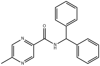 Pyrazinecarboxamide, N-(diphenylmethyl)-5-methyl- (9CI) 구조식 이미지