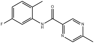 Pyrazinecarboxamide, N-(5-fluoro-2-methylphenyl)-5-methyl- (9CI) 구조식 이미지