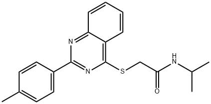 Acetamide, N-(1-methylethyl)-2-[[2-(4-methylphenyl)-4-quinazolinyl]thio]- (9CI) 구조식 이미지