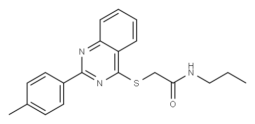 Acetamide, 2-[[2-(4-methylphenyl)-4-quinazolinyl]thio]-N-propyl- (9CI) Structure
