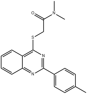 Acetamide, N,N-dimethyl-2-[[2-(4-methylphenyl)-4-quinazolinyl]thio]- (9CI) 구조식 이미지