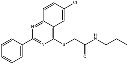 Acetamide, 2-[(6-chloro-2-phenyl-4-quinazolinyl)thio]-N-propyl- (9CI) 구조식 이미지