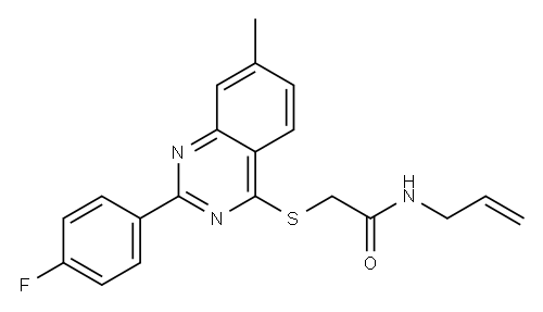 Acetamide, 2-[[2-(4-fluorophenyl)-7-methyl-4-quinazolinyl]thio]-N-2-propenyl- (9CI) 구조식 이미지