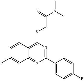 Acetamide, 2-[[2-(4-fluorophenyl)-7-methyl-4-quinazolinyl]thio]-N,N-dimethyl- (9CI) 구조식 이미지