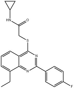 Acetamide, N-cyclopropyl-2-[[8-ethyl-2-(4-fluorophenyl)-4-quinazolinyl]thio]- (9CI) 구조식 이미지