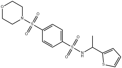 Benzenesulfonamide, 4-(4-morpholinylsulfonyl)-N-[1-(2-thienyl)ethyl]- (9CI) Structure
