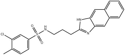 Benzenesulfonamide, 3-chloro-4-methyl-N-[3-(1H-naphth[2,3-d]imidazol-2-yl)propyl]- (9CI) Structure