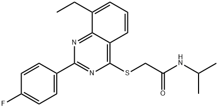 Acetamide, 2-[[8-ethyl-2-(4-fluorophenyl)-4-quinazolinyl]thio]-N-(1-methylethyl)- (9CI) Structure