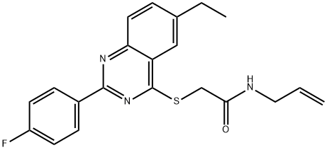 Acetamide, 2-[[6-ethyl-2-(4-fluorophenyl)-4-quinazolinyl]thio]-N-2-propenyl- (9CI) 구조식 이미지