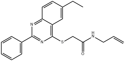 Acetamide, 2-[(6-ethyl-2-phenyl-4-quinazolinyl)thio]-N-2-propenyl- (9CI) 구조식 이미지