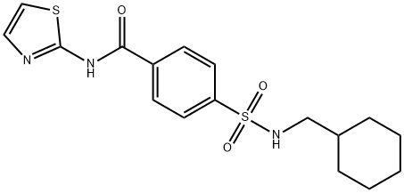 Benzamide, 4-[[(cyclohexylmethyl)amino]sulfonyl]-N-2-thiazolyl- (9CI) 구조식 이미지