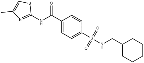 Benzamide, 4-[[(cyclohexylmethyl)amino]sulfonyl]-N-(4-methyl-2-thiazolyl)- (9CI) 구조식 이미지
