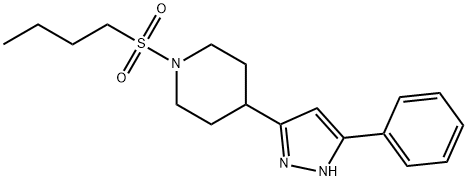 Piperidine, 1-(butylsulfonyl)-4-(5-phenyl-1H-pyrazol-3-yl)- (9CI) 구조식 이미지