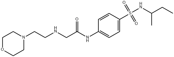 Acetamide, N-[4-[[(1-methylpropyl)amino]sulfonyl]phenyl]-2-[[2-(4-morpholinyl)ethyl]amino]- (9CI) Structure