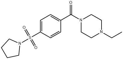 Piperazine, 1-ethyl-4-[4-(1-pyrrolidinylsulfonyl)benzoyl]- (9CI) 구조식 이미지
