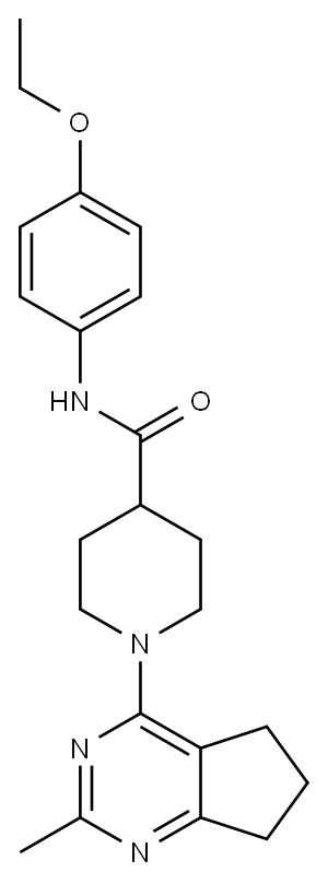 4-Piperidinecarboxamide, 1-(6,7-dihydro-2-methyl-5H-cyclopentapyrimidin-4-yl)-N-(4-ethoxyphenyl)- (9CI) 구조식 이미지