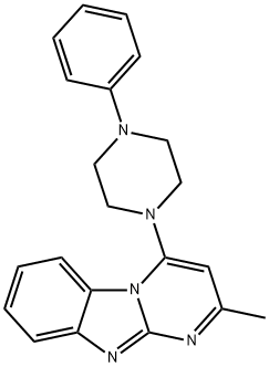 Pyrimido[1,2-a]benzimidazole, 2-methyl-4-(4-phenyl-1-piperazinyl)- (9CI) Structure