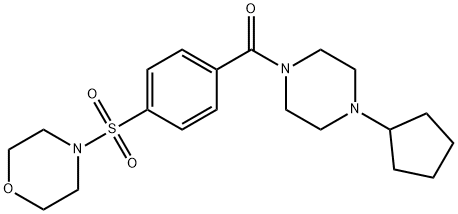 Piperazine, 1-cyclopentyl-4-[4-(4-morpholinylsulfonyl)benzoyl]- (9CI) 구조식 이미지