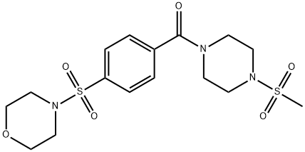 Piperazine, 1-(methylsulfonyl)-4-[4-(4-morpholinylsulfonyl)benzoyl]- (9CI) 구조식 이미지