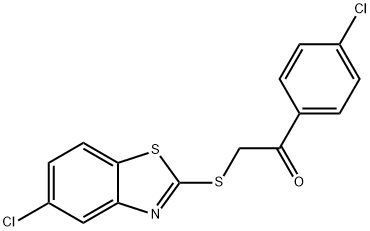 Ethanone, 2-[(5-chloro-2-benzothiazolyl)thio]-1-(4-chlorophenyl)- (9CI) Structure