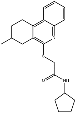 Acetamide, N-cyclopentyl-2-[(7,8,9,10-tetrahydro-8-methyl-6-phenanthridinyl)thio]- (9CI) Structure